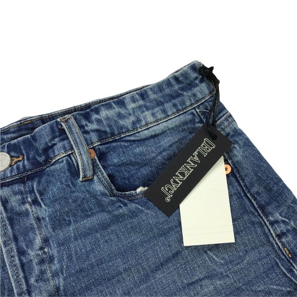 Blank NYC The Warren Jean Shorts Cut Off Button Fly Denim Stretch NWT Womens 31 - Picture 2 of 8